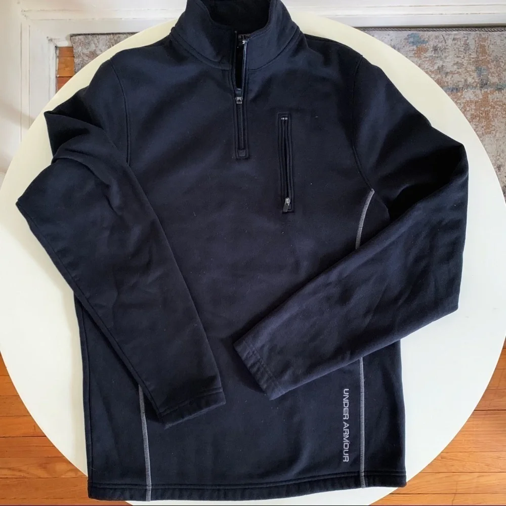 Under Armour Fleece 1/4 Zip Pullover Black Men’s Size Small